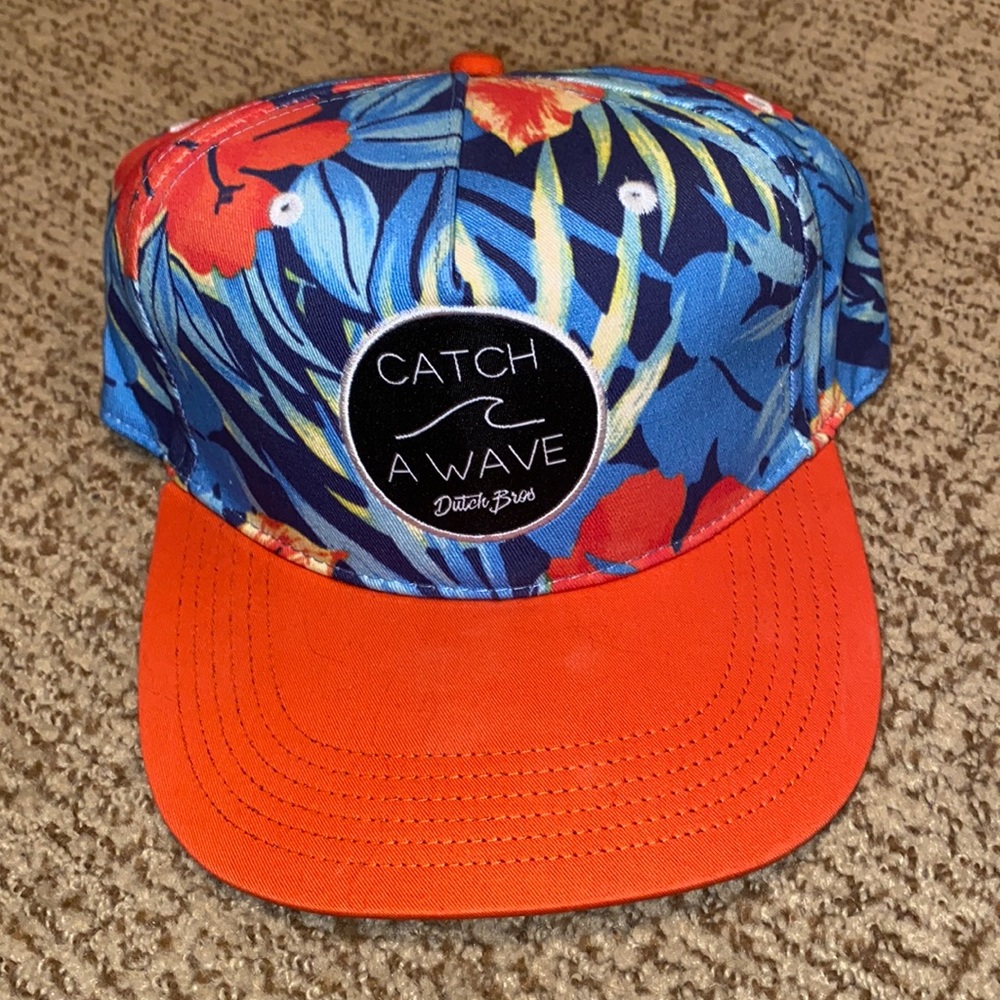 Dutch Bros Floral flat billed SnapBack hat